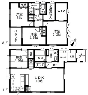 家族が集まるLDKはゆとりの18帖。隣接する和室を開放すれば、広々とした空間として活用できます。