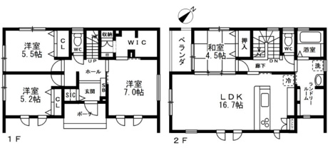 リビングを2階に配置することで、外からの視線を気にせず開放的な空間で家族団らんの時間を過ごせます。