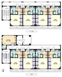 この間取りは効率的な生活空間を提供します。各ユニットは使いやすく静かな環境で快適に過ごせます。シンプルなデザインは日常の利便性を考慮した設計です。居住者にとって魅力的な選択肢となるでしょう。