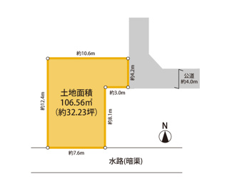 価格:2,450万円　土地面積：106.56㎡(約32.23坪)