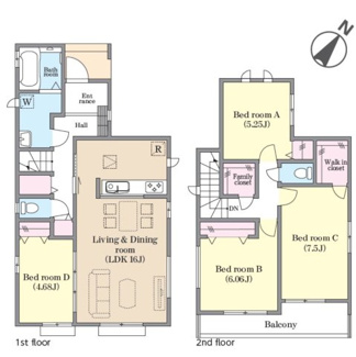 4190万円、4LDK、土地面積114.13m2、建物面積98.74m2 各部屋がゆったりと配置されており使い勝手の良い間取りです。